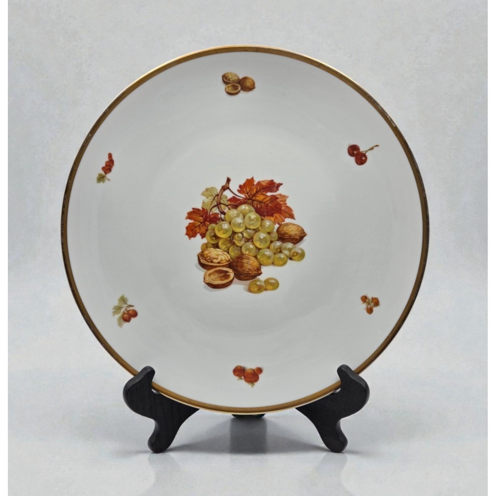 Vintage Jaeger & Co Bavaria E&R Harvest Round 12.5" Platter Grapes Cottagecore